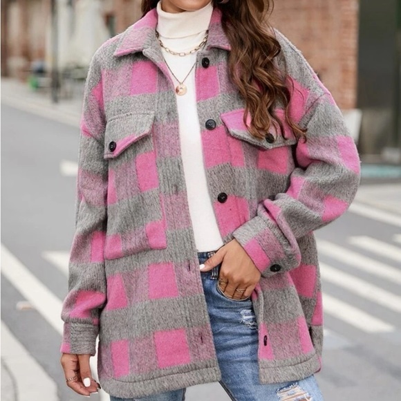 New gray plaid flannel jacket - Picture 7 of 7